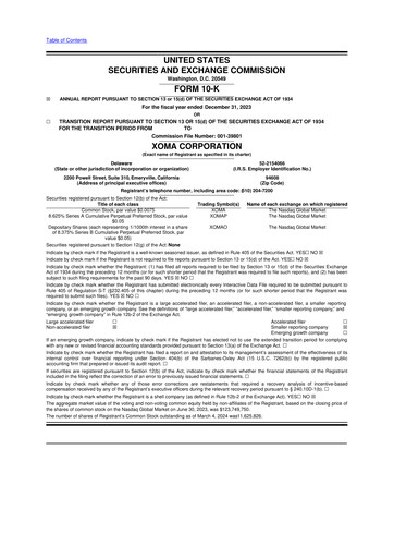 Thumbnail XOMA Royalty 10-K Annual Report 2023