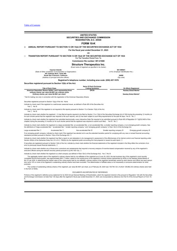 Thumbnail Structure Therapeutics 10-K Annual Report 2023