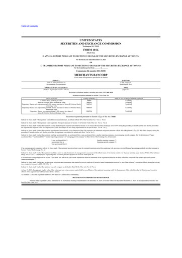 Thumbnail Merchants Bancorp 10-K Annual Report 2023