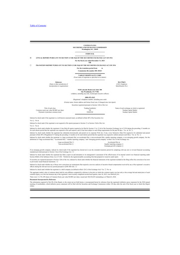 Thumbnail Target Hospitality 10-K Annual Report 2023