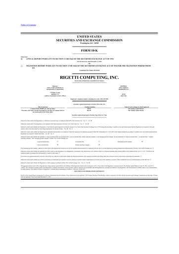 Thumbnail Rigetti Computing 10-K Annual Report 