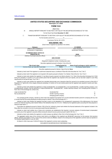 Thumbnail Soligenix 10-K Annual Report 2023