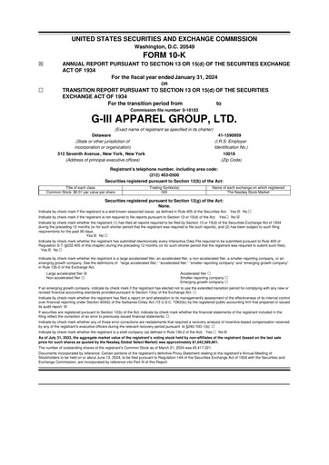 Thumbnail G-III Apparel Group 10-K Annual Report 2023