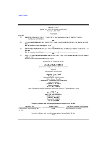 Thumbnail Geopark 20-F Annual Report 2023