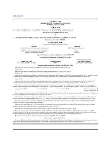 Thumbnail Immunome 10-K Annual Report 2023