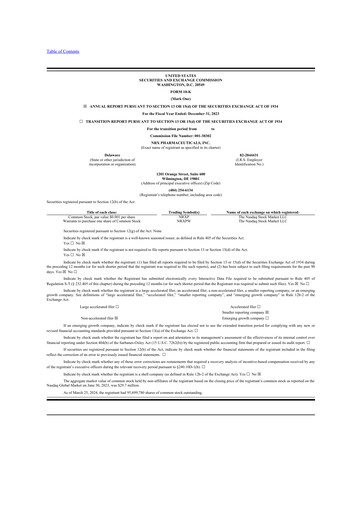 Thumbnail NRx Pharmaceuticals 10-K Annual Report 2023