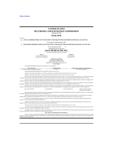 Thumbnail Jaguar Health 10-K Annual Report 2023