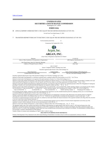 Thumbnail Argan 10-K Annual Report 2024