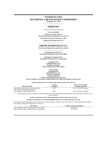 Thumbnail Grupo Supervielle 20-F Annual Report 2023