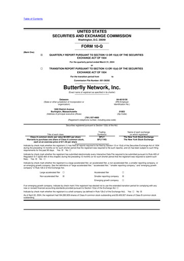 Thumbnail Butterfly Network 10-Q Quarterly Report FY2024 