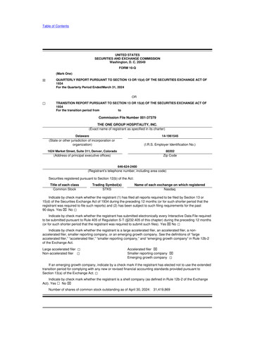 Thumbnail The ONE Group Hospitality 10-Q Quarterly Report FY2024 