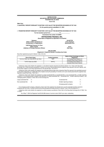 Vorschaubild WhiteHorse Finance 10-Q Quartalsbericht 2024 