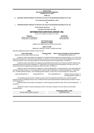 Thumbnail Information Services Group 10-Q Quarterly Report FY2024 