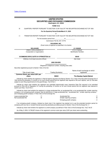 Thumbnail Soligenix 10-Q Quarterly Report FY2024 
