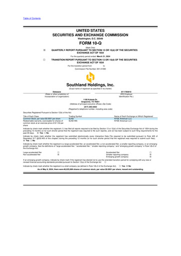 Vorschaubild Southland Holdings 10-Q Quartalsbericht  