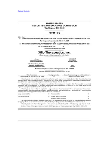 Thumbnail Xilio Therapeutics 10-Q Quarterly Report FY2024 