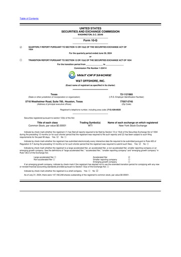 Thumbnail W&T Offshore 10-Q Quarterly Report FY2024 