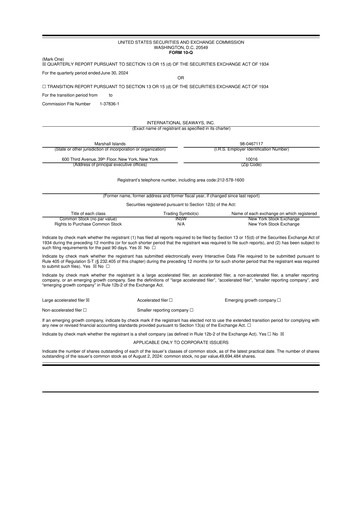 Vorschaubild International Seaways 10-Q Quartalsbericht 2024 