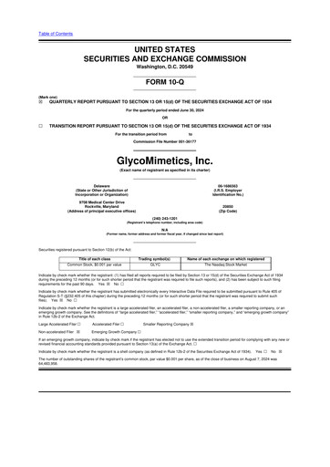 Thumbnail GlycoMimetics
 10-Q Quarterly Report FY2024 
