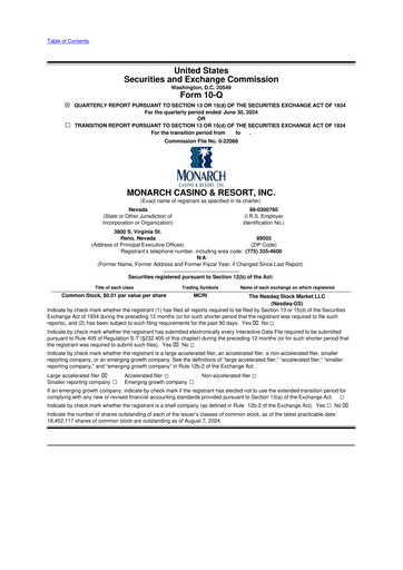 Thumbnail Monarch Casino & Resort 10-Q Quarterly Report FY2024 
