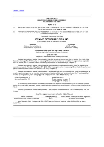 Thumbnail Iovance Biotherapeutics
 10-Q Quarterly Report FY2024 