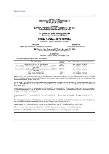 Thumbnail Ready Capital
 10-Q Quarterly Report FY2024 