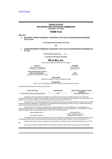 Thumbnail TELA Bio 10-Q Quarterly Report FY2024 
