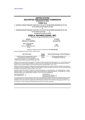 Thumbnail Exela Technologies
 10-Q Quarterly Report FY2024 