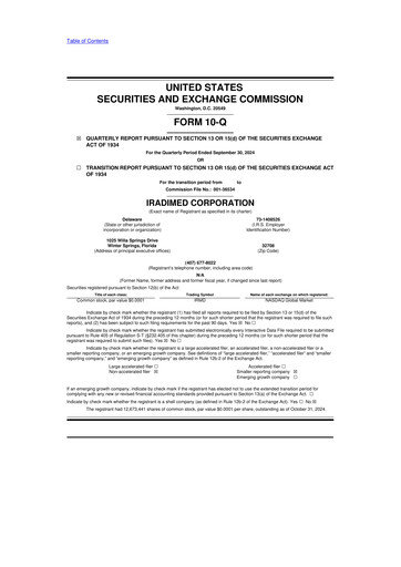 Thumbnail IRadimed 10-Q Quarterly Report FY2024 