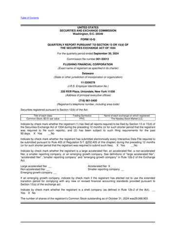 Thumbnail Flushing Financial Corp 10-Q Quarterly Report FY2024 