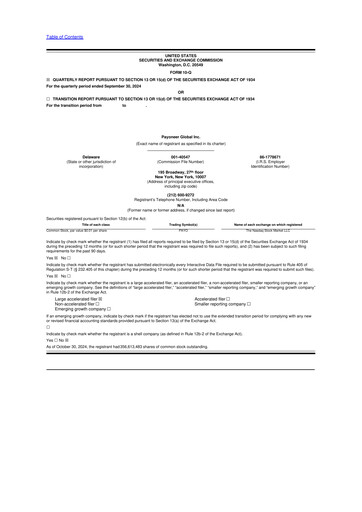 Miniature Payoneer 10-Q Rapport trimestriel 2024 