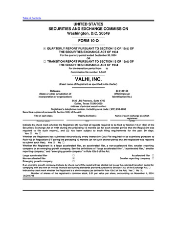 Thumbnail Valhi 10-Q Quarterly Report FY2024 