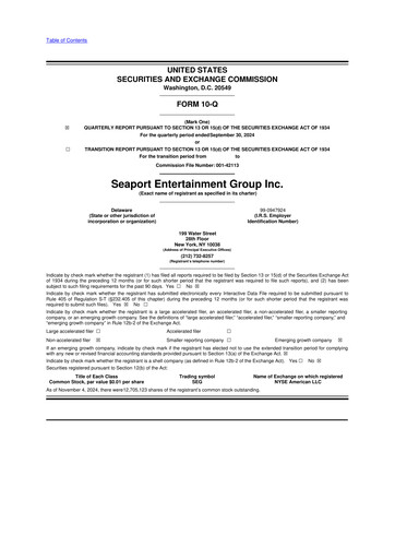 Thumbnail Seaport Entertainment Group 10-Q Quarterly Report FY2024 