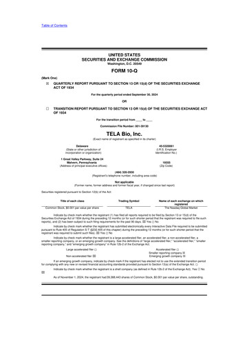 Thumbnail TELA Bio 10-Q Quarterly Report FY2024 