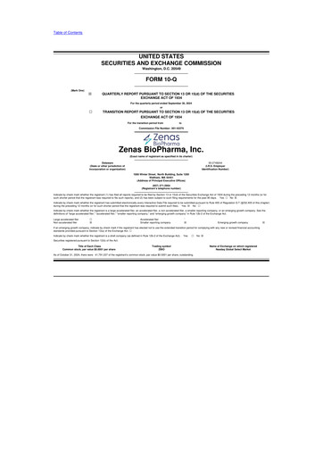 Thumbnail Zenas BioPharma 10-Q Quarterly Report FY2024 