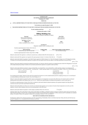 Thumbnail Hilltop Holdings 10-K Annual Report 2024