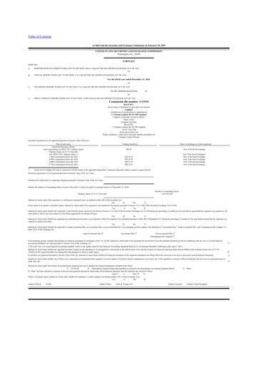 Miniature RELX 20-F Rapport annuel 2024