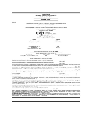 Thumbnail eXp World Holdings
 10-K Annual Report 2024