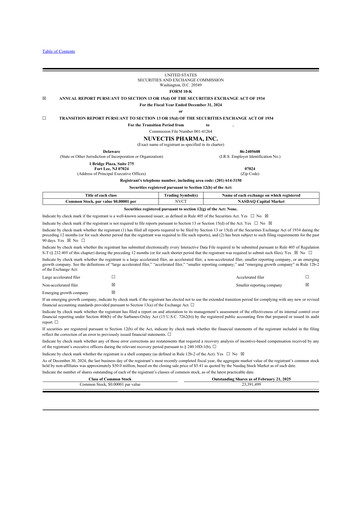 Thumbnail Nuvectis Pharma 10-K Annual Report 2024