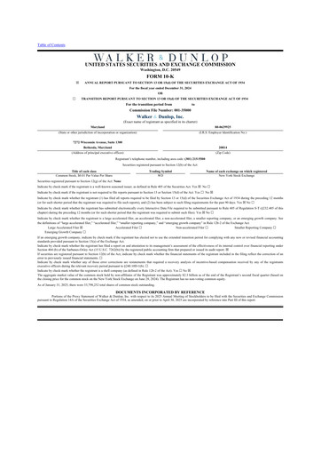 Thumbnail Walker & Dunlop

 10-K Annual Report 2024