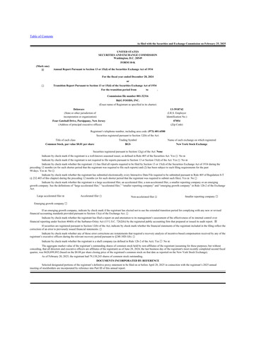 Thumbnail B&G Foods

 10-K Annual Report 2024