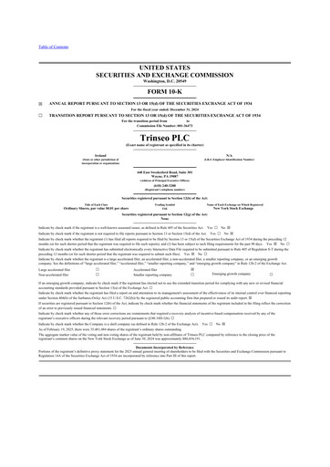 Thumbnail Trinseo 10-K Annual Report 2024