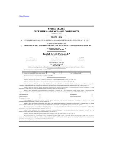 Thumbnail Kimbell Royalty Partners 10-K Annual Report 2024