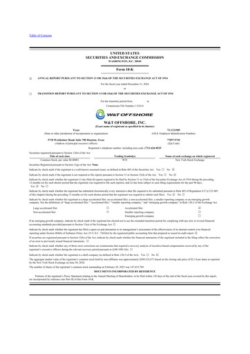 Thumbnail W&T Offshore 10-K Annual Report 2024