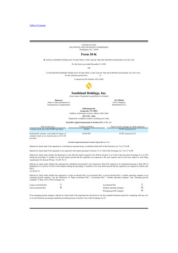 Thumbnail Southland Holdings 10-K Annual Report 2024