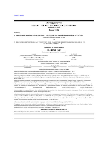 Thumbnail Allient 10-K Annual Report 2024