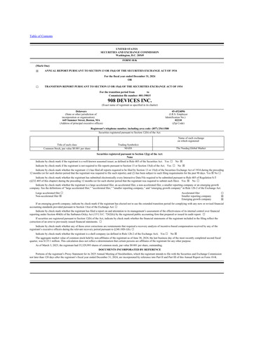 Thumbnail 908 Devices 10-K Annual Report 2024