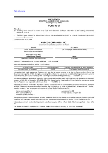 Thumbnail Hurco Companies 10-Q Quarterly Report FY2025 