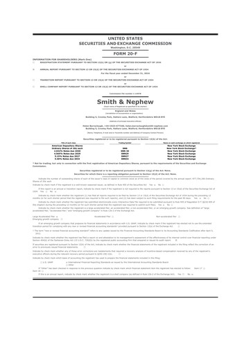 Miniature Smith & Nephew
 20-F Rapport annuel 2024
