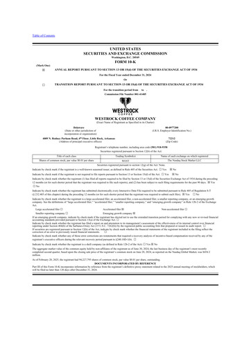 Thumbnail Westrock Coffee 10-K Annual Report 2024